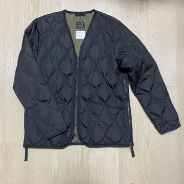 TAION 블랙 퀼팅 다운 자켓