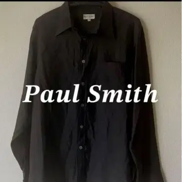 Paul Smith 블랙 긴팔 셔츠 M 실크 블랙 의류