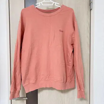 sinoon 시눈 맨투맨 한국 브랜드 오렌지 핑크