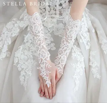 스텔라 브라이덜 스와로브스키 롱 웨딩 그로브