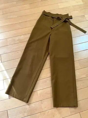 PARIGOT 세미 와이드 팬츠 허리 리본 포함