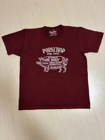 PORKCHOP GARAGE SUPPLY 티셔츠 M 사이즈 버건디