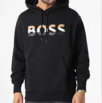 휴고보스 후드티 블랙