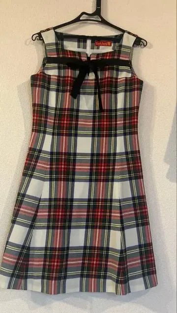 노다메 착용 색상 변경 체크 무릎 기장 원피스