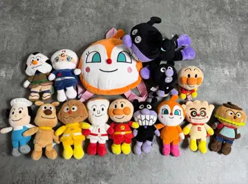 호빵맨 봉제 인형 14개 짤랑이 백팩 세트 쁘띠 비즈