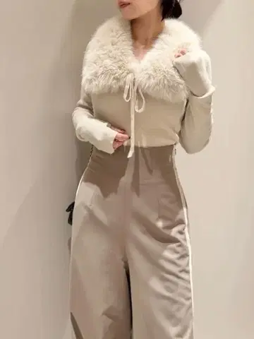 택 포함 미사용 새상품 SNIDEL 티펫 퍼 니트 토끼 온라인