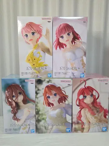 [ 미개봉 새상품 ] 5등분의 신부* 드레스 피규어 5종 컴프 세트