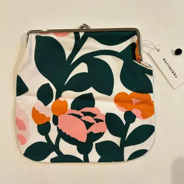 마리메꼬 Green green 가마구치 파우치 택 포함 새상품