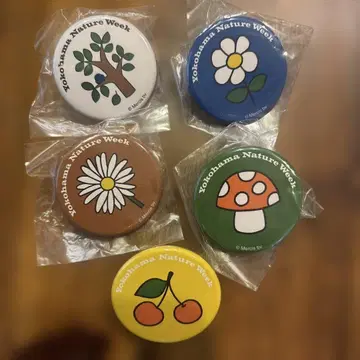 미개봉 [ 요코하마 네이처 위크 ] [ 브루나 ] 캔뱃지 5개 세트