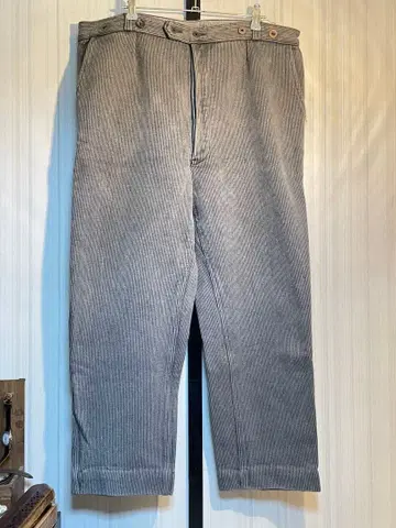 50년대 60년대 코튼 피케 워크 팬츠 유로 빈티지