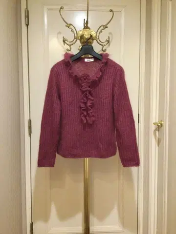 Blayasi 프릴 니트 스웨터 핑크