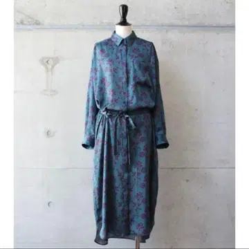 rukkilill 루키릴 Flower Print 히요쿠 셔츠 원피스