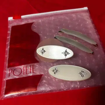 [ 미사용 새상품 ] POTETE 스톤 화이트 헤어핀 클립