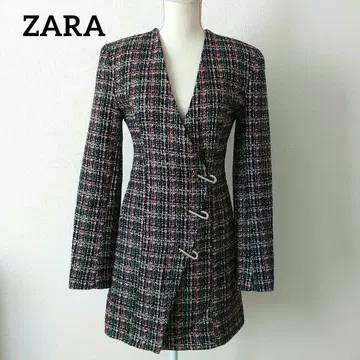 ZARA 자켓풍 트위드 미니 원피스 비쥬핀 포함