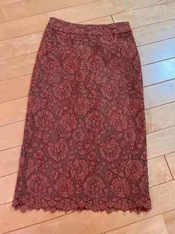 Demi-Luxe BEAMS 레이스 타이트 스커트 슬릿 38