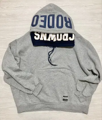 RODEO CROWNUS 후드 부착 후드티 그레이