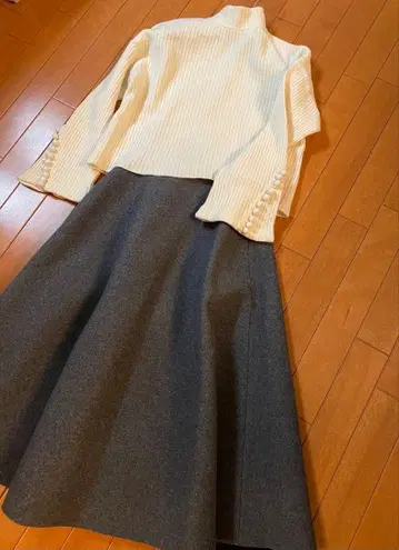 르쉘 블루 W 멜톤 텐트 스커트 36