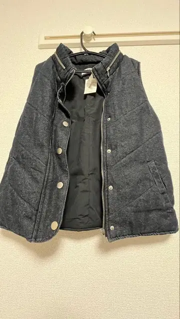 데님풍 퀼팅 다운 베스트