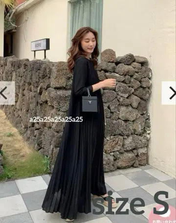 벌스데이 바쉬 birthdaybash 롱 플리츠 드레스 S