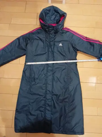 adidas CLIMAPROOF 후드 부착 롱 코트
