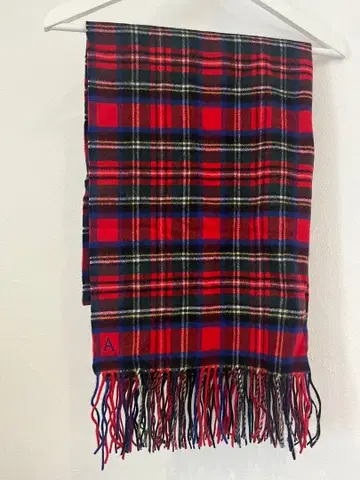 사토 타케루 ABYTS 체크 캐시미어 스톨 머플러