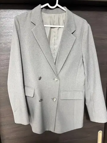 그레이 더블 브레스트 자켓 S 사이즈