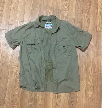 GERRY 올리브 반팔 긴팔 셔츠 M