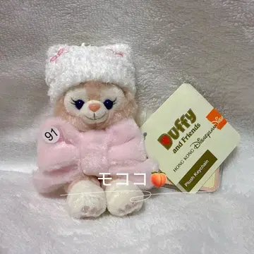 홍콩 디즈니 리나벨 겨울 앉은 봉제 인형 키체인