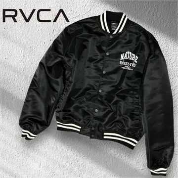 RVCA 루카 밸런스 자켓 블랙 M 바시티 자켓 나일론 로고