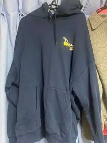 That's Life 백 프린트 후드티 L 사이즈 네이비