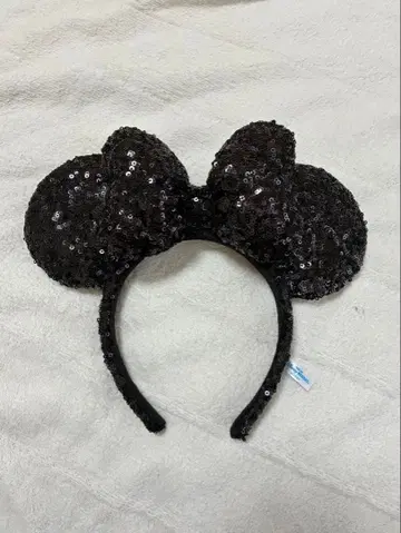 디즈니 머리띠 스팽글 블랙 미니