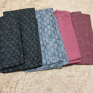 기모노 세트 (블루 계열, 핑크 계열) 앙상블 이중 기모노, 홑옷