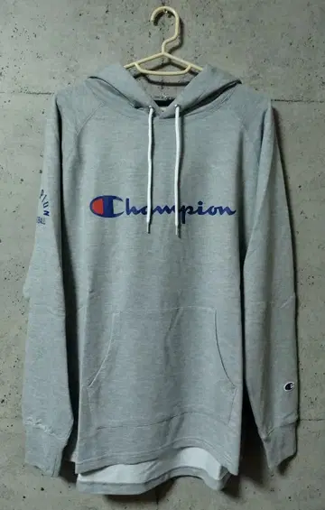 Champion 풀오버 후드티 농구 로고 그레이 XL