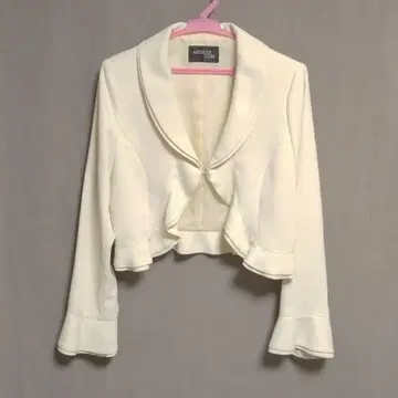 화이트 프릴 자켓 볼레로 여성용