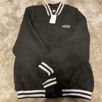 re-k by JUN 블랙 바시티 자켓 M