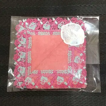 치카자와 레이스 25ans 코랄 핑크 타월 손수건