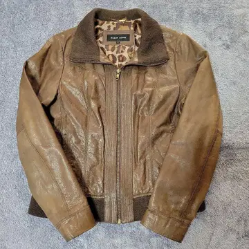 black rivet 천연 가죽 블루종 L 사이즈