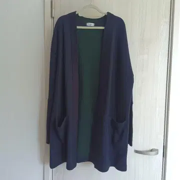 네이비 두꺼운 원단 가디건