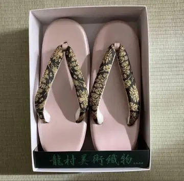 통굽 조리 핑크 꽃무늬 하나오