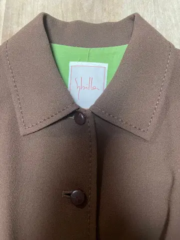 시빌라 자켓 허리 벨트 포함 브라운