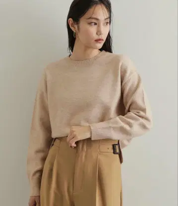 OPAQUE.CLIP 키라키라 미들 게이지 니트