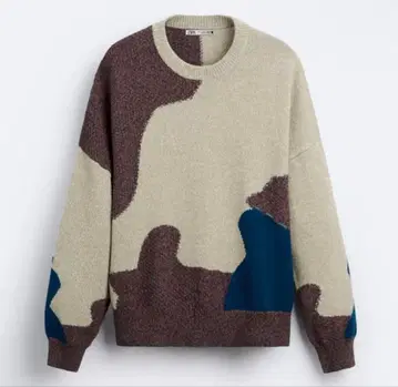 zara 추상 자카드 스웨터 구제 니트