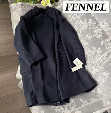 택 포함 새상품 FENNEL (페넬) 코트 네이비