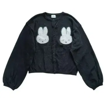 레어 한정판 메리제니 x 미피 콜라보 가디건 블랙