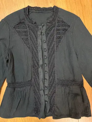 저널 스탠다드 앤티크 레이스 블라우스 블랙