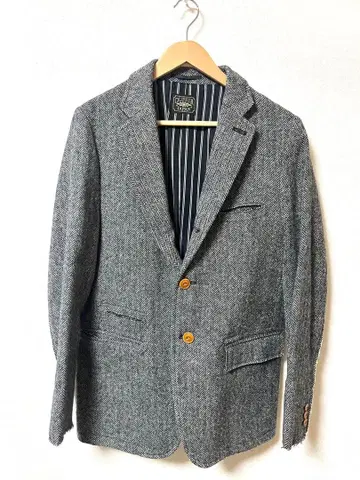 DUFFER 헤링본 트위드 자켓 moon 더퍼 테일러드