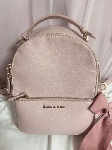 Maison de FLEUR 리본 백팩 핑크