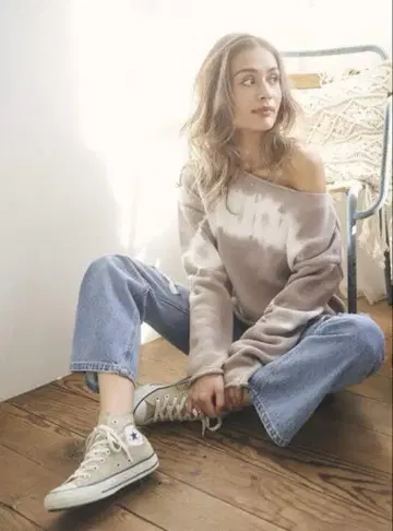 To the sea 타이다이 숏 니트탑