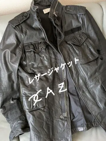 AZ 천연 가죽 싱글 라이더 자켓 M