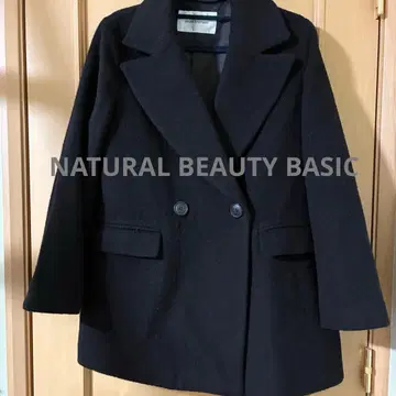 내추럴 뷰티 베이직 더블 브레스트 하프 코트